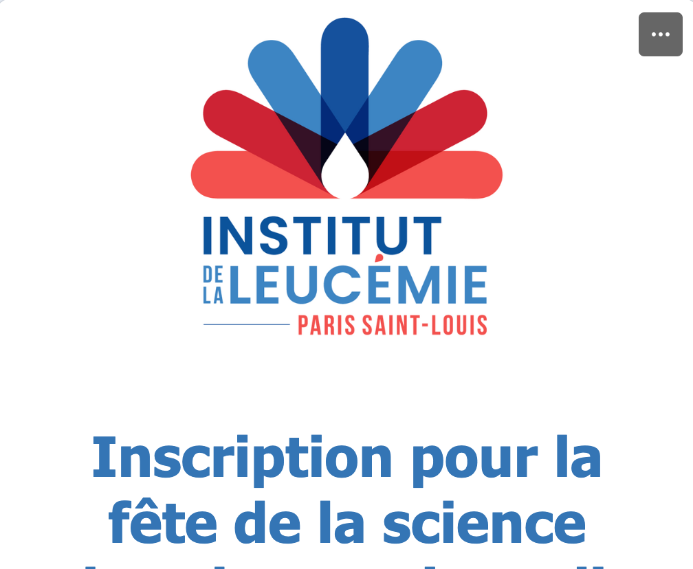 Fête de la science  Hôpital St Louis  le 10 octobre 2025